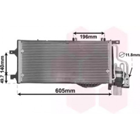 Конденсор кондиционера CORSA C DIES 03- MT/AT (Van Wezel)