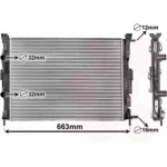 Радіатор MEGANE2/SCENIC MT +-AC 02 (Van Wezel) 