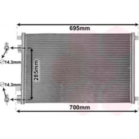 Конденсор кондиціонера MEGANE 2 ALL AT/MT 02- (Van Wezel)