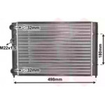 Радіатор GOLF3/VENTO 14/16MT 91-98 (Van Wezel) 