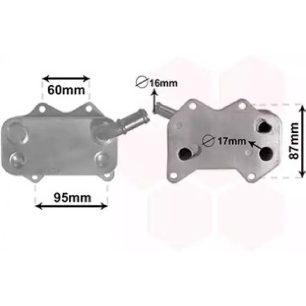 Радиатор масляный VOLKSWAGEN PASSAT B6 (3C2, 3C5) (05-) (пр-во  Van Wezel)