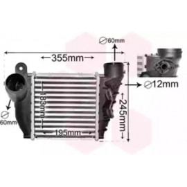 Интеркулер AUDI, SEAT, VW (пр-во Van Wezel)