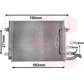 Конденсор кондиціонера VW TOURAN ALL MT/AT 03- (Van Wezel)