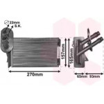 Радіатор опалювача GOLF4/SEAT LEON/TOLEDO (Van Wezel) 