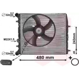 Радіатор FABIA/POLO4 MT -AC 01- (Van Wezel)