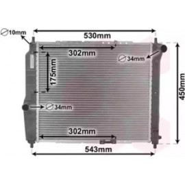 Радіатор KALOS 12/12 MT +-AC 02-04 (Van Wezel)