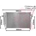 Конденсор кондиціонера HYUNDAI GETZ MT ALL 02- (Van Wezel) 