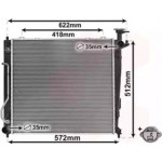 Радiатор охлолодження KIA SORENTO II (XM) (10-) 2.0 CRDi (вир-во Van Wezel) 