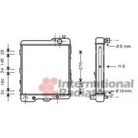 Радіатор AUDI 80/90 MT/AT 83-91 (Van Wezel)