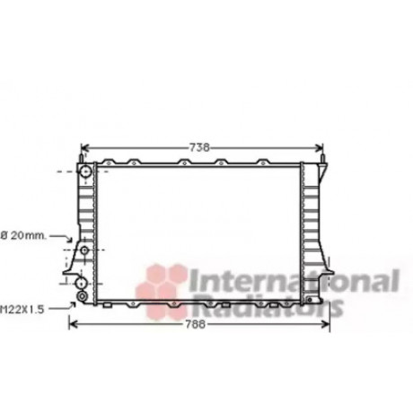 Радіатор AU 100/A6 MT +/-AC 90-97 (Van Wezel)