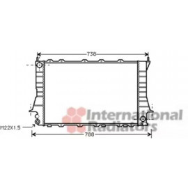 Радіатор AI 100/A6 2.6/28 MT 92-97 (Van Wezel)