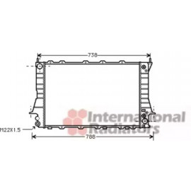 Радіатор AUDI 100/A6 26/8 AT 92-97 (Van Wezel)