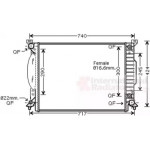Радіатор A4/A6 3.0i AT +/-AC 00-04 (Van Wezel) 