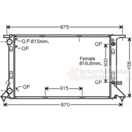 Радiатор охолодження AUDI (вир-во Van Wezel)