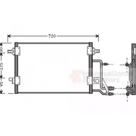 Конденсор кондиціонера A4 / PASSAT5 MT/AT 97-01 (Van Wezel)  Конденсор кондиціонера A4 / PASSAT5 MT/AT 97-01 (Van Wezel)