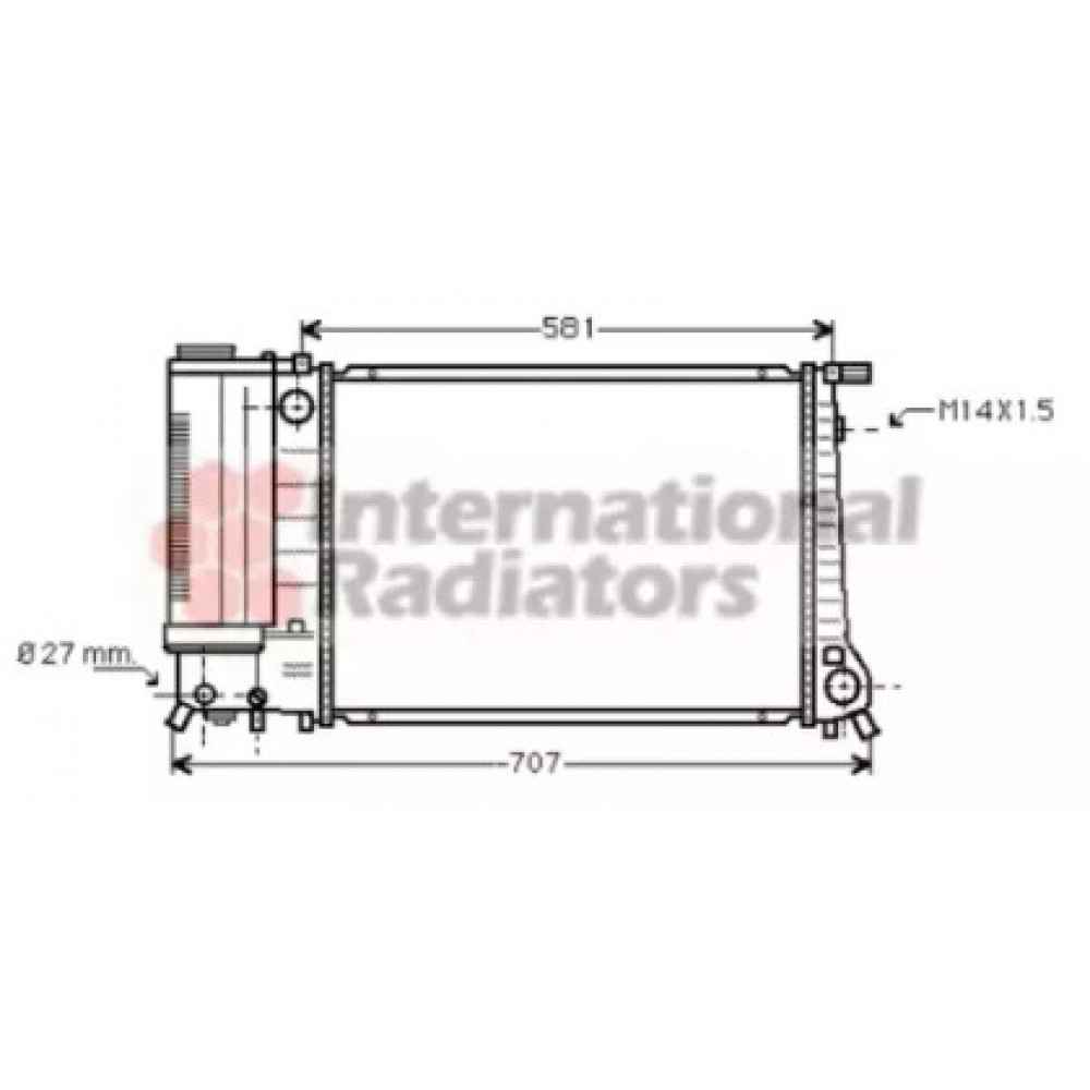Радиатор охлаждения двигателя BMW 5-SERIE E34 MT 87-92 (Van Wezel)