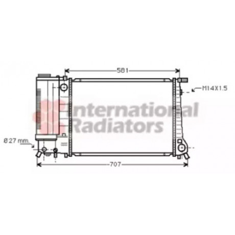 Радиатор охлаждения двигателя BMW 5-SERIE E34 MT 87-92 (Van Wezel)
