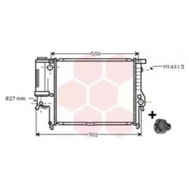 Радіатор BMW 5-SER E34 MT/AT 89- (Van Wezel)