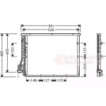 Конденсор кондиціонера BMW 3-SER E36/Z3 92-96 (Van Wezel) 