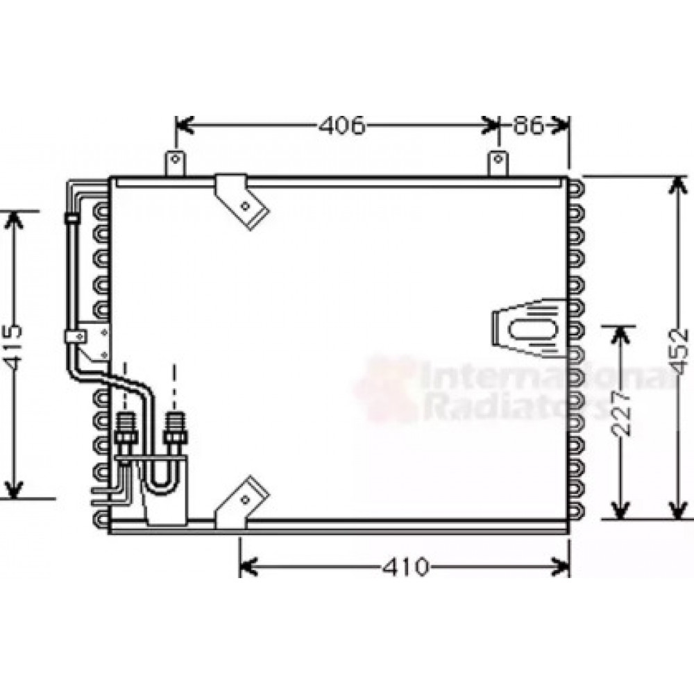 Конденсор кондиціонера BMW 5/7 E34/E32 86-95 (Van Wezel)