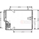 Конденсор кондиціонера BMW 5/7 E34/E32 86-95 (Van Wezel) 