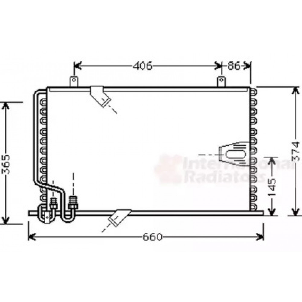 Конденсор кондиционера BMW E34 525TDS/M5 89- (Van Wezel)