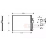 Конденсор кондиціонера COND BMW5 (E39 ) 95-98 (Van Wezel) 