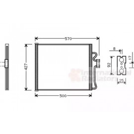 Конденсор кондиціонера COND BMW5 (E39 ) 95-98 (Van Wezel)