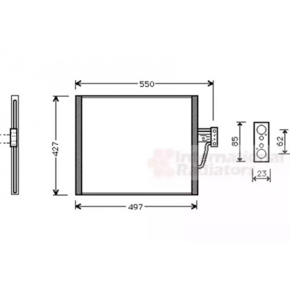 Конденсор кондиционера BMW 5-SERIE E39 MT/AT 97- (Van Wezel)