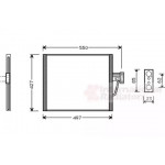 Конденсор кондиціонера BMW 5-SERIE E39 MT/AT 97- (Van Wezel) 