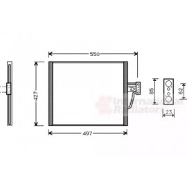 Конденсор кондиціонера BMW 5-SERIE E39 MT/AT 97- (Van Wezel)
