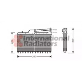 Радіатор опалювача HEATER BMW518-535 E34 87- (Van Wezel)  Радіатор опалювача HEATER BMW518-535 E34 87- (Van Wezel)
