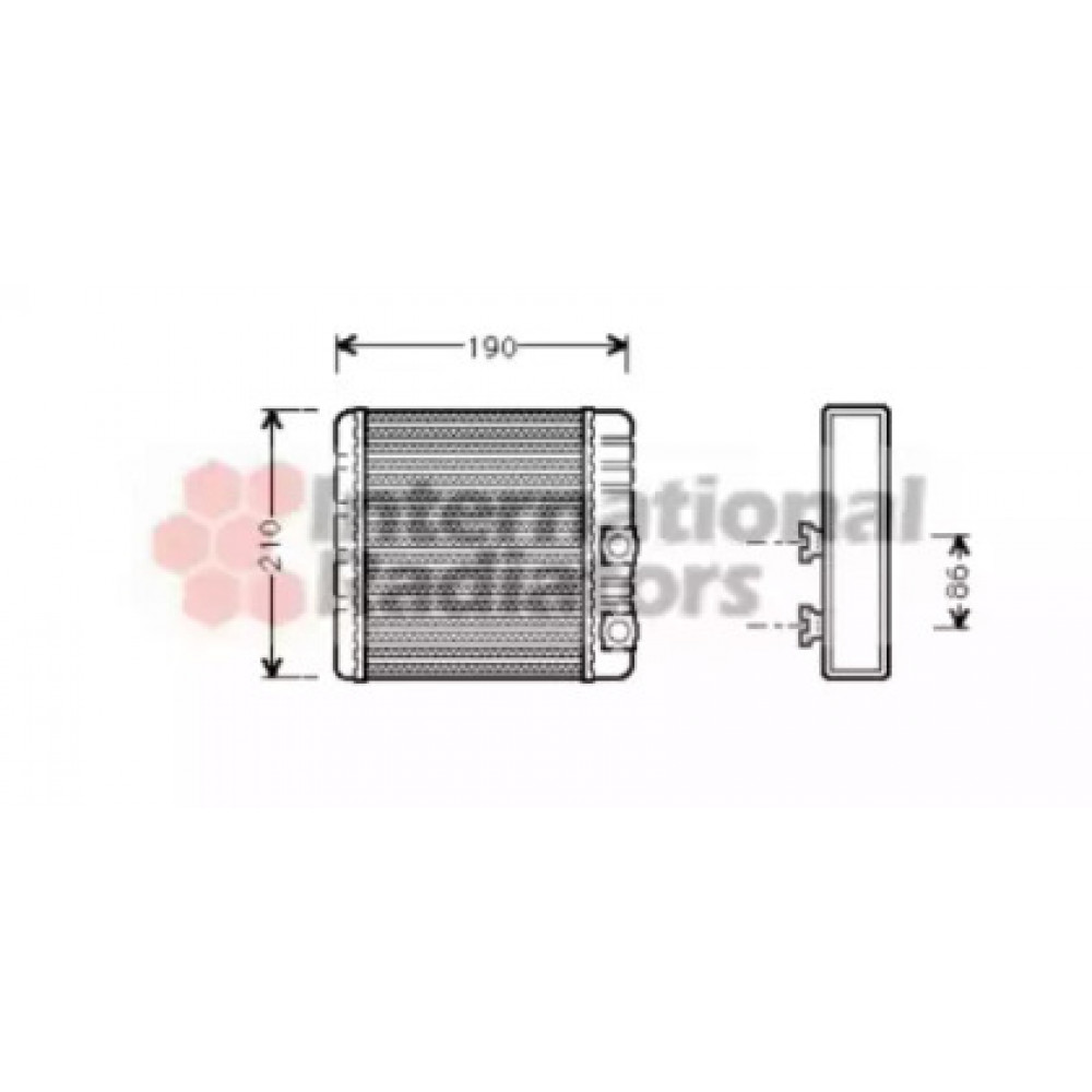 Радиатор отопителя BMW E36/83 318>328 98-06(пр-во Van Wezel)