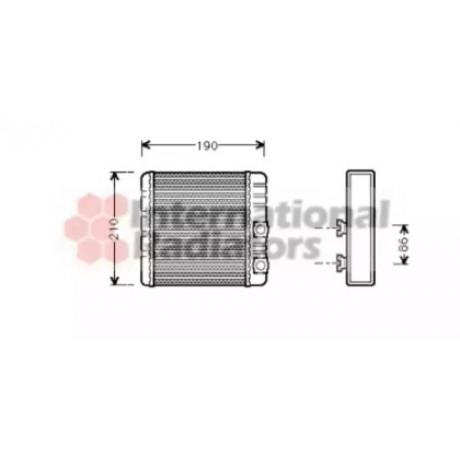 Радиатор отопителя BMW E36/83 318>328 98-06(пр-во Van Wezel)