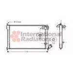 Радiатор охолодження CITROEN, PEUGEOT (пр-во Van Wezel) 