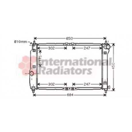 Радиатор охлаждения CHEVROLET AVEO (T250, T255) (05-) 1.4 i 16V (пр-во Van Wezel)