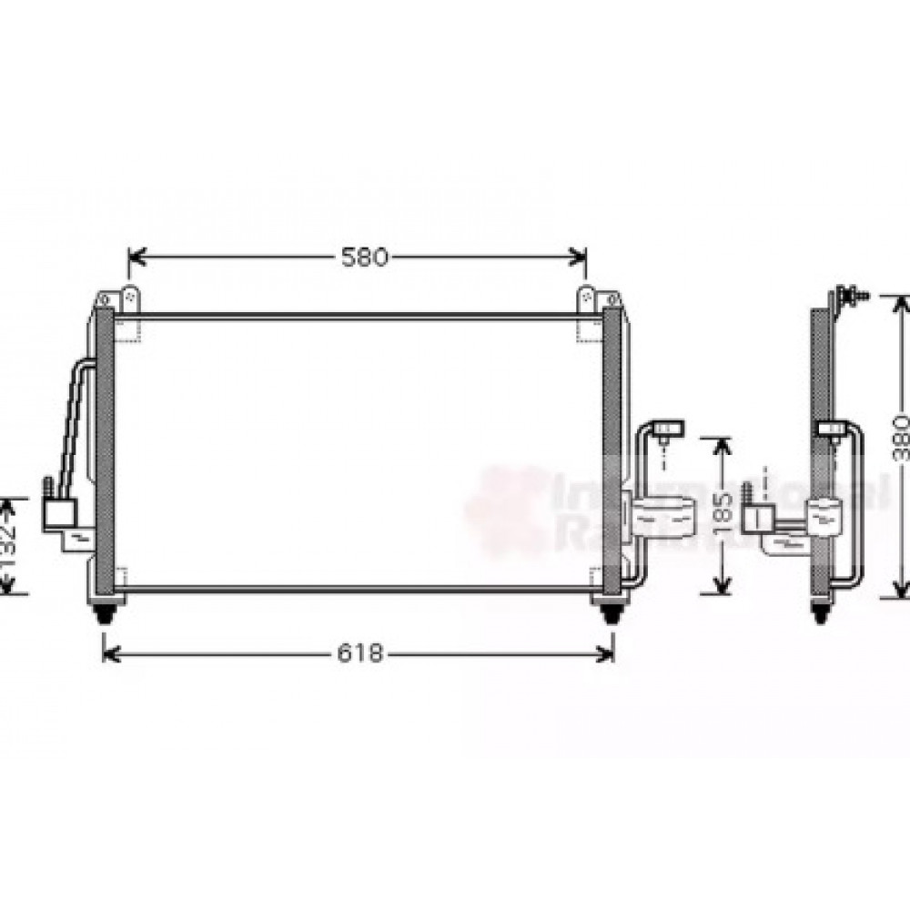 Конденсор кондиціонера DAEWOO NUBIRA2 99-04 ALL (Van Wezel)