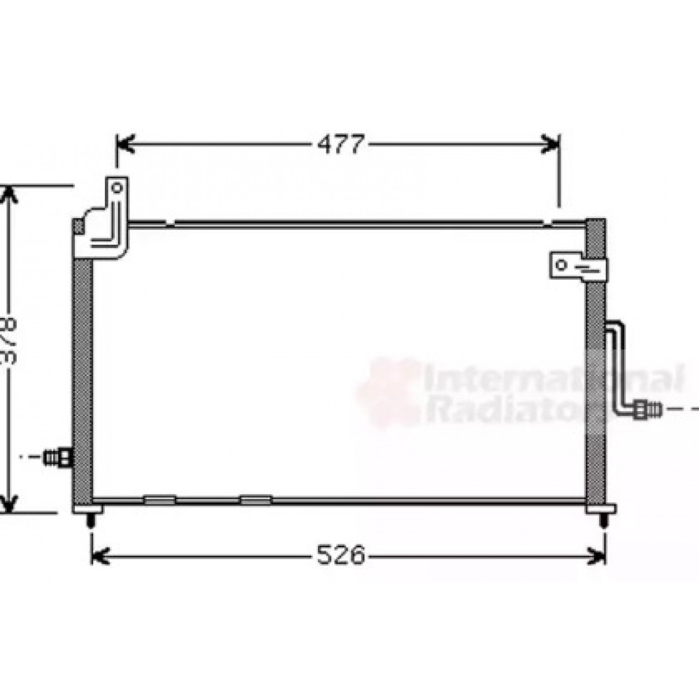 Конденсор кондиционера DAEW MATIZ 0.8 MT/AT 00- (Van Wezel)