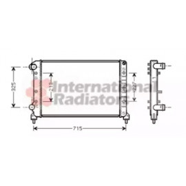 Радіатор DOBLO 19D/TD MT -AC 00- (Van Wezel)