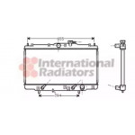 Радіатор PRELUDE 5 20/22 AT 93- (Van Wezel) 