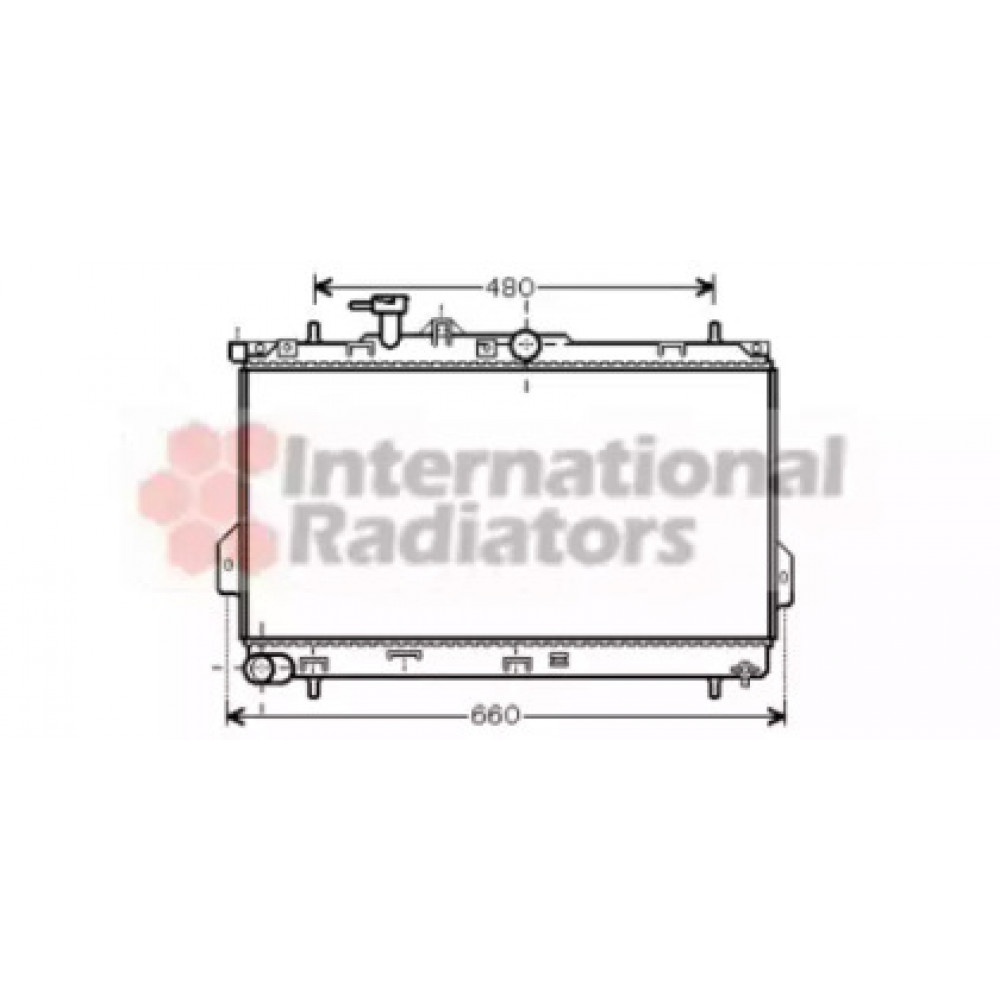 Радиатор охлаждения HYUNDAI  MATRIX (FC) (01-)  1.6 i  (пр-во Van Wezel)