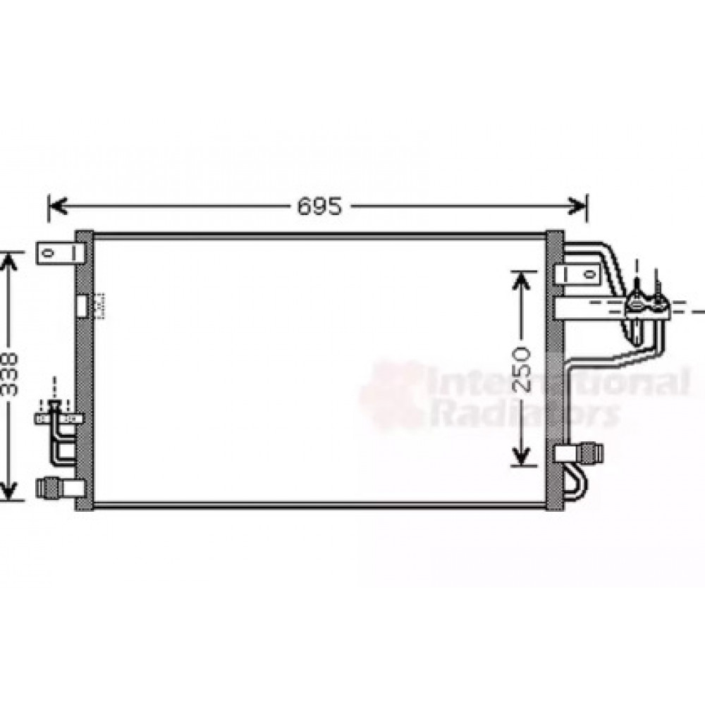 Конденсор кондиціонера TUCSON/SPORTAGE ALL 04- (Van Wezel)