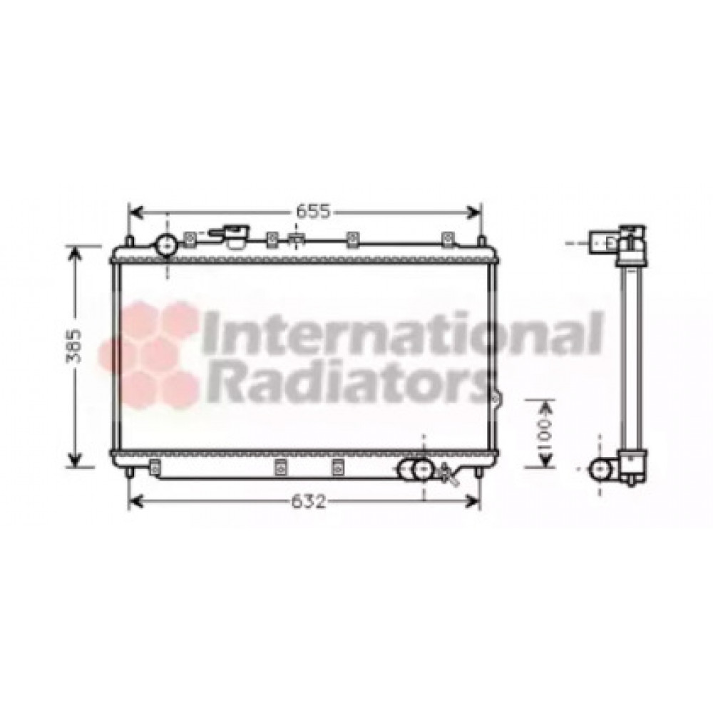 Радіатор KIA SEPHIA/SHUMA MT 96- (Van Wezel)