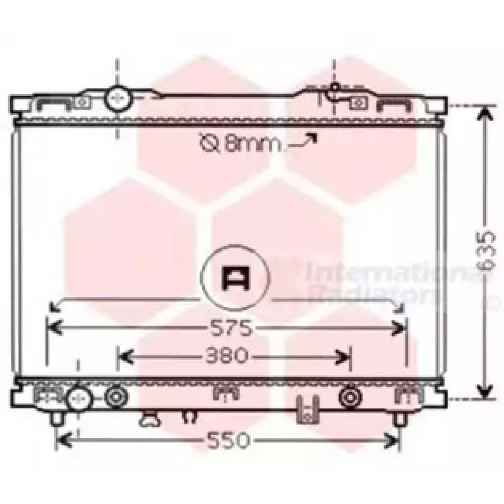 Радиатор охлаждения SORENTO 24i/35i AT 02-04(пр-во Van Wezel)