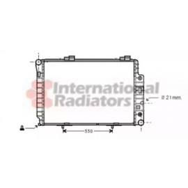 Радиатор охлаждения двигателя MB W202(C) MT/AT +AC 96- (Van Wezel)