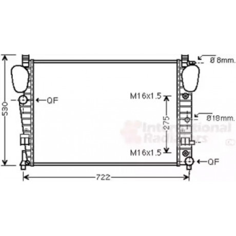 Радиатор охлаждения MERCEDES (пр-во Van Wezel)