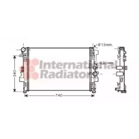 Радиатор охлаждения VITO/VIANO ALL MT 03-(пр-во Van Wezel)