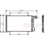 Конденсор кондиціонера MB SPRINT W901 MT/AT 95- (Van Wezel) 