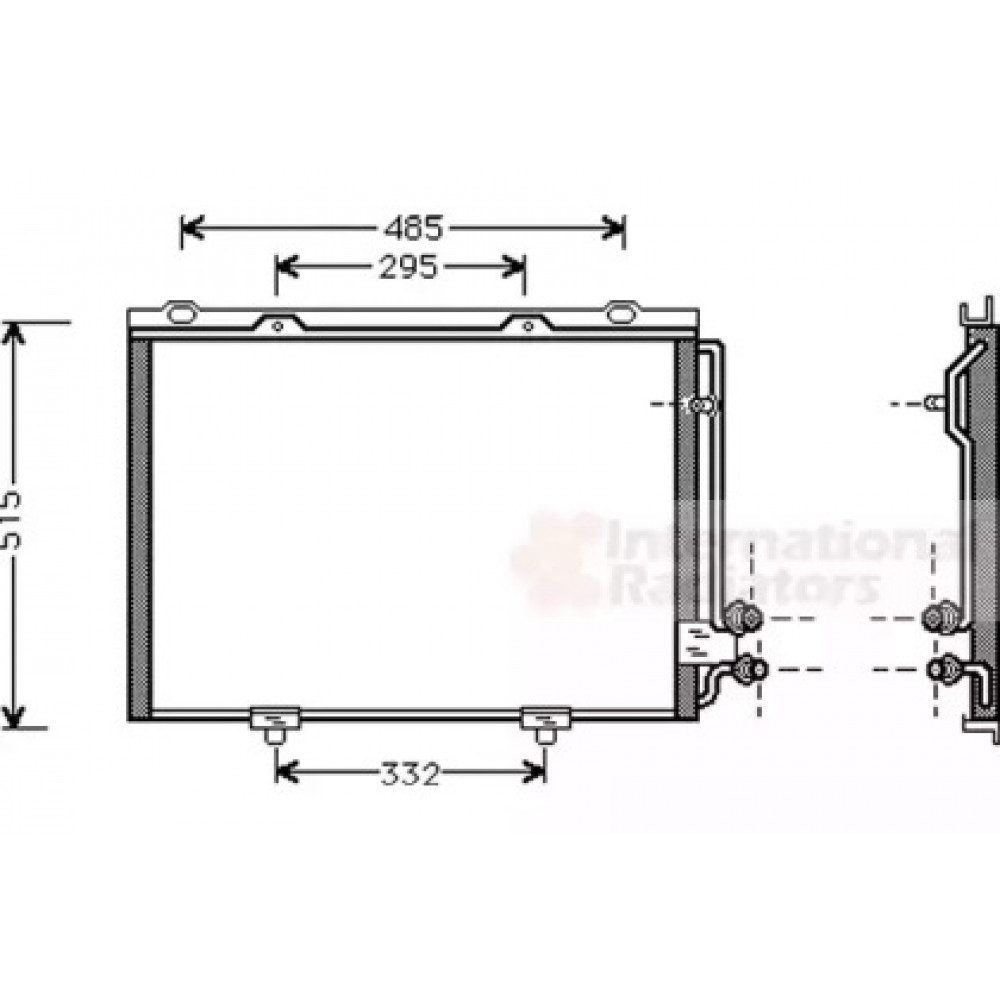 Конденсор кондиционера MB W210 E-CLASS MT/AT 95- (Van Wezel)
