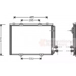 Конденсор кондиціонера MB W210 E-CLASS MT/AT 95- (Van Wezel) 